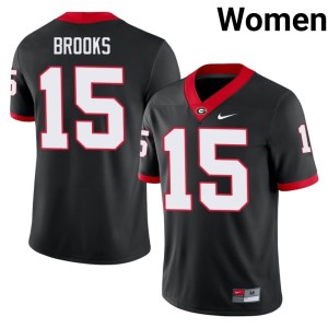 Women #15 Black Georgia Bulldogs Khamari Brooks 2026 Jersey 414994-193