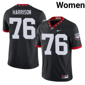 Women High School Georgia Mascot 100th Anniversary Black Marcus Harrison #76 Jersey 881531-378