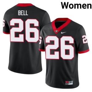 Women Micah Bell Embroidery #26 Bulldog Nation Black Jerseys 200760-406