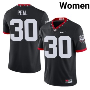 Women's Nick Peal #30 2026 Mascot 100th Anniversary University of Georgia Bulldogs Black Jersey 111802-753