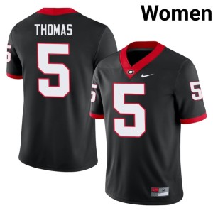 Women Alumni #5 Noah Thomas Black Georgia Bulldogs Jerseys 185877-957