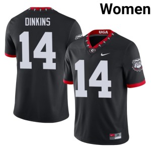 Women's Rasean Dinkins Black UGA Limited Mascot 100th Anniversary #14 Jersey 871257-832