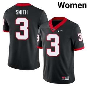 Women's #3 Black Embroidery Dawgs Roquan Smith Jerseys 286352-823