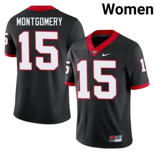 Women's Black UGA #15 Official Ryan Montgomery Jersey 370212-751