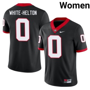 Women's UGA Sacovie White-Helton College #0 Black Jerseys 776255-734