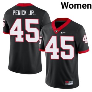 Women's #45 NCAA UGA Terrence Penick Jr. Black Jerseys 476215-707