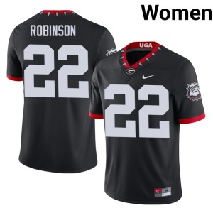 Women Alumni Black #22 Todd Robinson Mascot 100th Anniversary UGA Jersey 991548-229