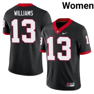 Women's Tyler J. Williams UGA Bulldogs 2026-27 #13 Black Jersey 520328-541