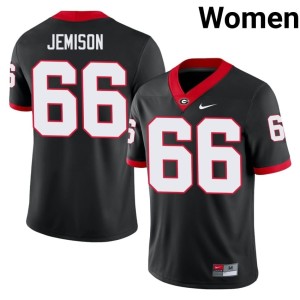 Women's Tyreek Jemison Black College #66 Bulldog Nation Jerseys 954902-202