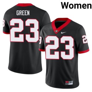 Women #23 Tyriq Green Stitched University of Georgia Bulldogs Black Jerseys 757513-995