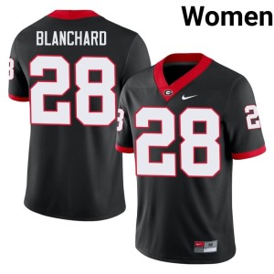 Women Player #28 Bulldog Nation Black Walter Blanchard Jersey 491545-284