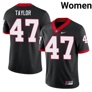 Women's Will Taylor Black NCAA Go Dawgs #47 Jersey 323727-192