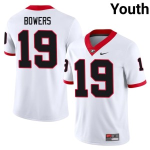 Youth #19 Limited Brock Bowers UGA White Jersey 560087-660