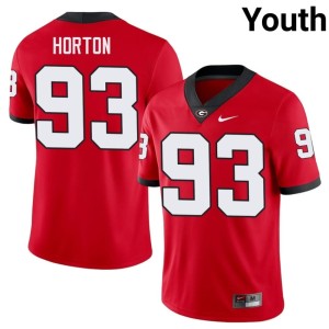 Youth Red #93 Carter Horton University Bulldog Nation Jersey 409417-612