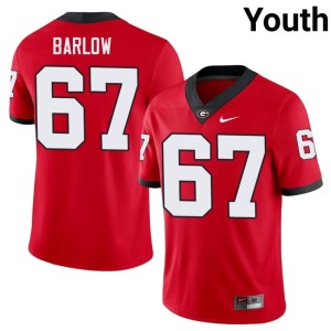 Youth Red Replica Damn Good Dawgs #67 Clinton Barlow Jersey 285662-383