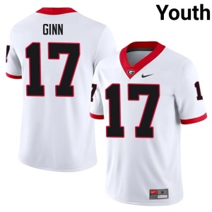 Youth High School Colter Ginn #17 White Georgia Bulldogs Jersey 520381-106