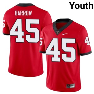 Youth #45 Eli Barrow Game Red UGA Jerseys 403431-366