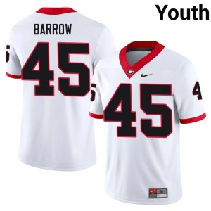 Youth Georgia Football White Eli Barrow #45 Jerseys 501072-822