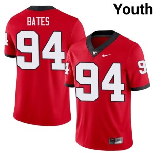 Youth Red #94 Henry Bates High School Dawgs Jerseys 923527-790