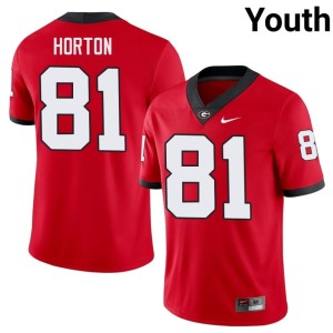Youth Josh Horton 2026-27 #81 Red Georgia Bulldogs Jerseys 463231-897