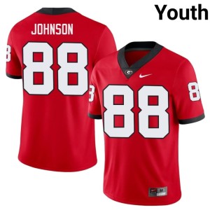 Youth Red #88 Go Dawgs Nasir Johnson Football Jersey 303085-218