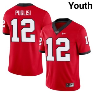 Youth #12 Red UGA Ryan Puglisi Player Jerseys 289557-538