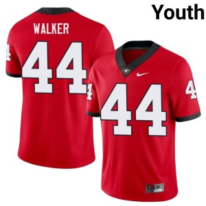 Youth #44 Georgia Bulldogs College Travon Walker Red Jerseys 120059-842