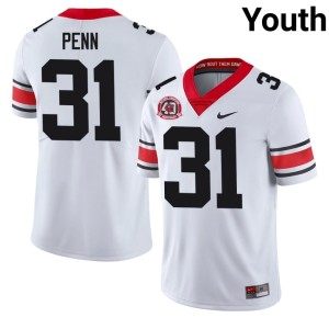 Youth UGA Bulldogs #31 1980 National Champions 40th Anniversary Wade Penn White Game Jerseys 805579-323