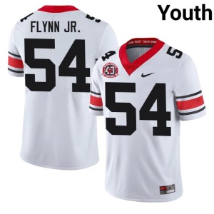 Youth University of Georgia #54 1980 National Champions 40th Anniversary Waltclaire Flynn Jr. White Official Jerseys 149451-692