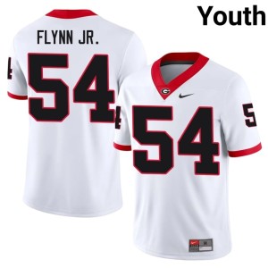 Youth University of Georgia Player White #54 Waltclaire Flynn Jr. Jersey 881680-617