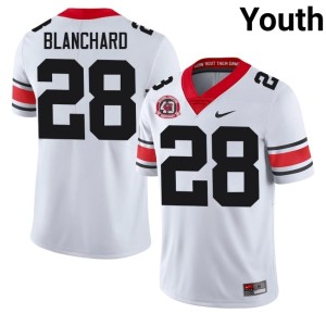Youth Walter Blanchard Dawgs 1980 National Champions 40th Anniversary Game White #28 Jersey 820919-968