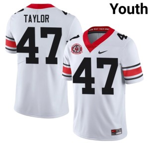 Youth 1980 National Champions 40th Anniversary Damn Good Dawgs 2026 #47 Will Taylor White Jerseys 579378-654