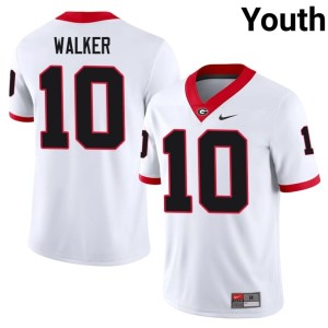 Youth #10 Georgia White Replica Zayden Walker Jerseys 385712-103