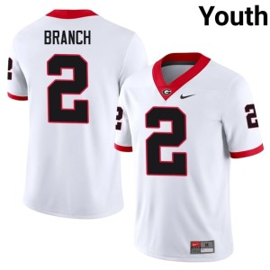 Youth Bulldog Nation Zion Branch Limited White #2 Jersey 130169-235