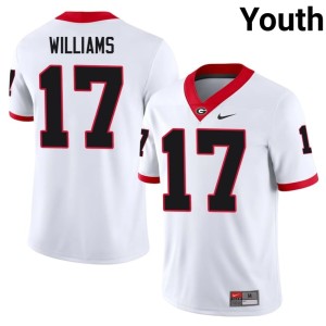 Youth #17 UGA 2026 White Amaris Williams Jersey 341267-962