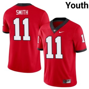 Youth Red Arian Smith #11 Embroidery University of Georgia Jersey 409987-455