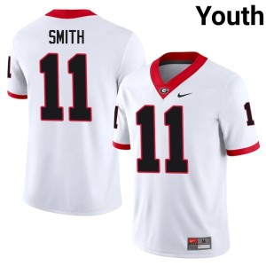 Youth #11 White NCAA Arian Smith Dawgs Jerseys 976505-652