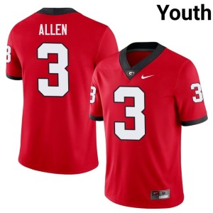 Youth #3 C.J. Allen Georgia Red Limited Jerseys 777563-504