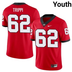 Youth University of Georgia #62 Red Charley Trippi Game Jerseys 113004-514