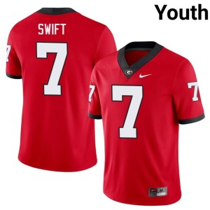 Youth Official University of Georgia Bulldogs D'Andre Swift Red #7 Jerseys 326259-572