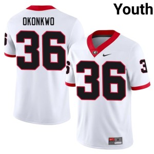 Youth #36 White Daniel Okonkwo High School UGA Jersey 863855-175
