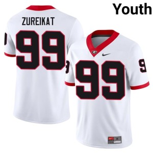 Youth White Georgia Bulldogs Harran Zureikat #99 Official Jersey 704744-732