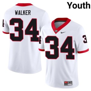 Youth NCAA #34 White Herschel Walker UGA Bulldogs Jerseys 216179-841