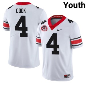 Youth 2026 James Cook White UGA Bulldogs 1980 National Champions 40th Anniversary #4 Jerseys 140614-698