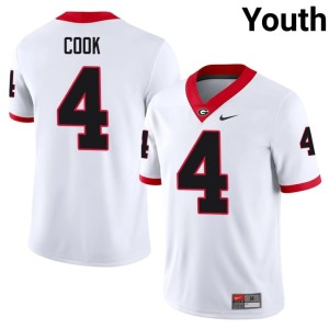 Youth White #4 Dawgs NCAA James Cook Jerseys 790893-244