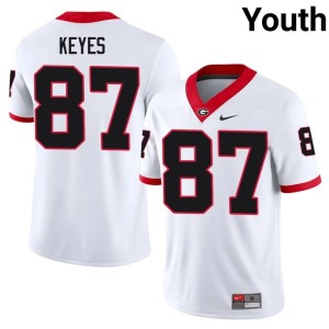 Youth Bulldog Nation Lincoln Keyes Embroidery #87 White Jerseys 564815-805
