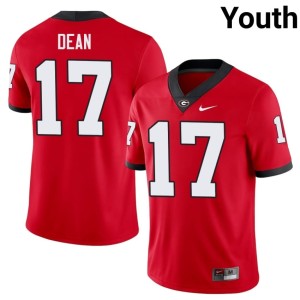 Youth University of Georgia Nakobe Dean #17 Red Replica Jersey 481361-882