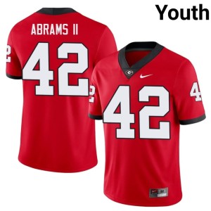Youth Go Dawgs #42 Football Nick Abrams II Red Jerseys 485487-596