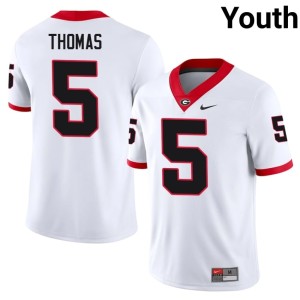 Youth University White Georgia Bulldogs Noah Thomas #5 Jerseys 488507-957