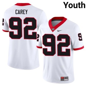 Youth NCAA Preston Carey White Dawgs #92 Jerseys 985814-457